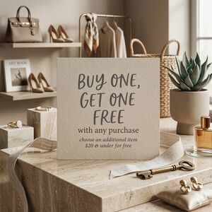 BUY ONE GET ONE FREE BOGO